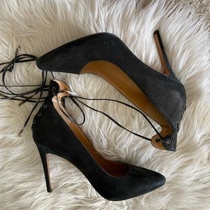 Nine West black lace up stilettos size 7